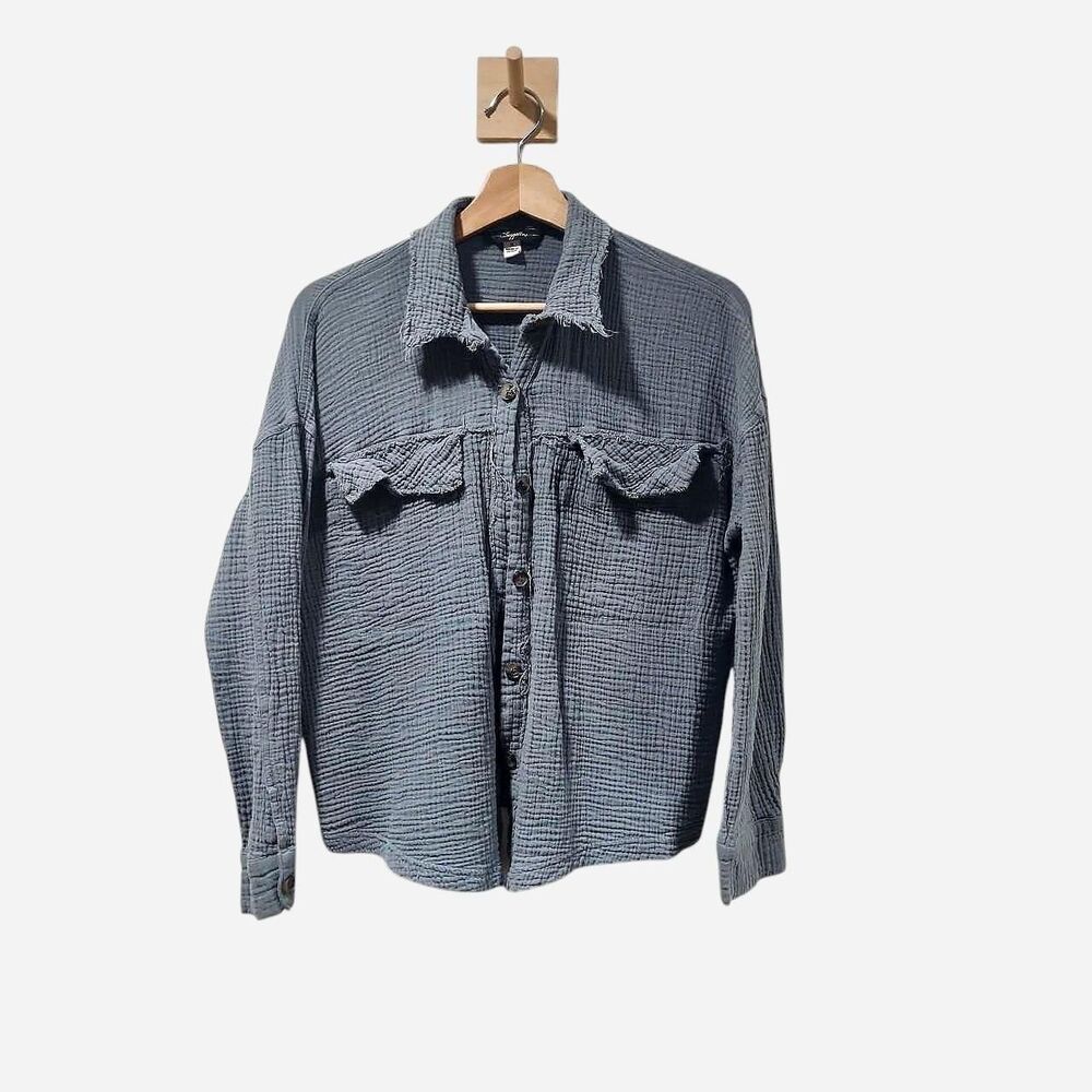 Unbranded Women's Blue and Grey Blouse